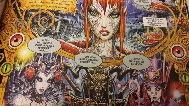 Ausschnitt einer Comicseite, die mehrere Feen zeigt
Wika und die schwarzen Feen