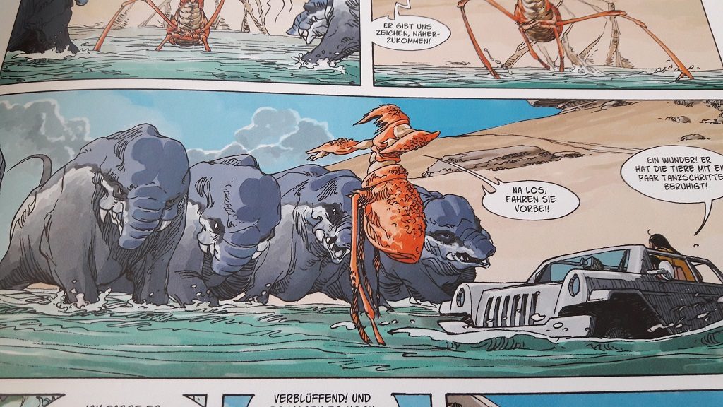 Ausschnitt aus dem Comic, der den hummerähnlichen Zentaur zeigt