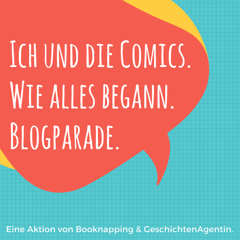 Logo der Blogparade: Ich und die Comics. Wie alles begann.