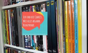 Bücherregal voller Comics