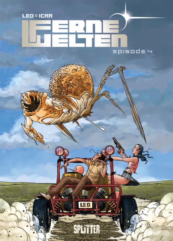 Comiccover zeigt einen hummerähnlichen Alien, der ein Auto anzugreifen scheint