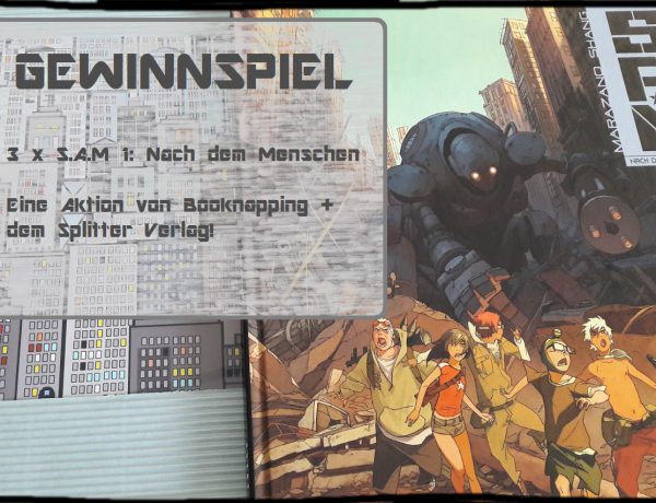 Gewinnspielankündigung. Zu gewinnen 3 x 1 Exemplar von Band 1 der Reihe S.A.M