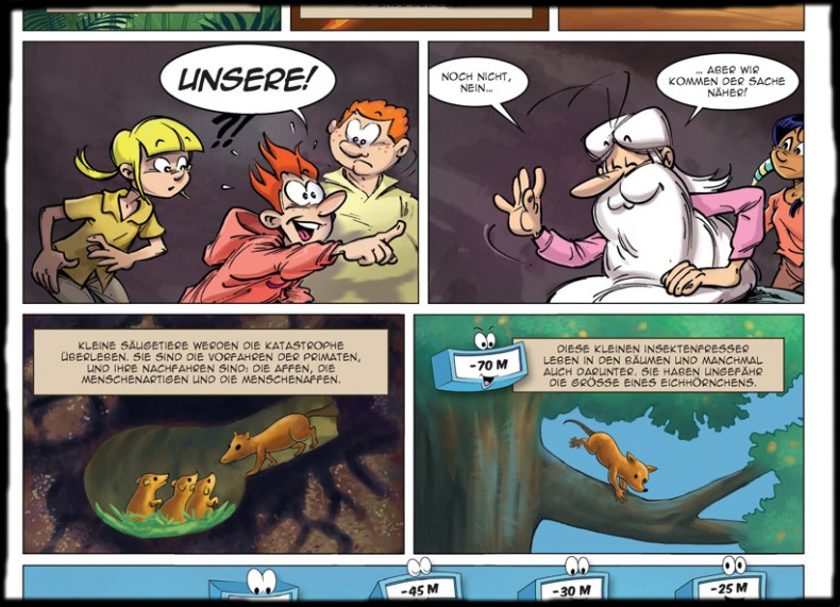 Auszug aus dem Comic, der beide Zeichenstile zeigt