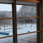 Messehallen im Schnee