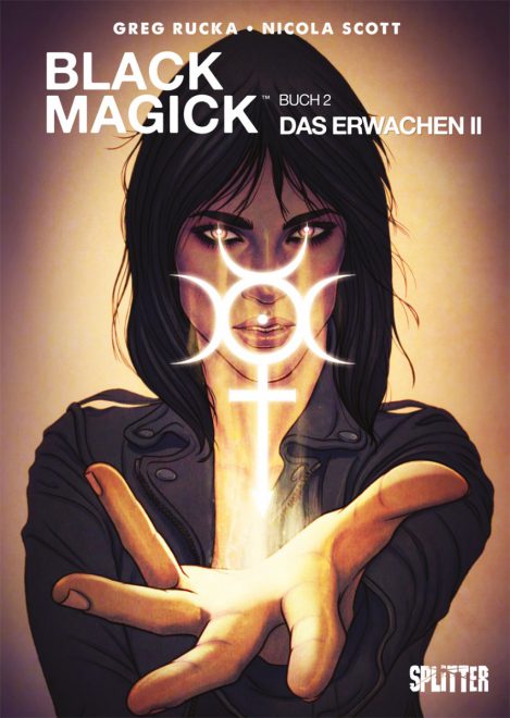 Cover zeigt die Protagonistin mit einem magischen Zeichen