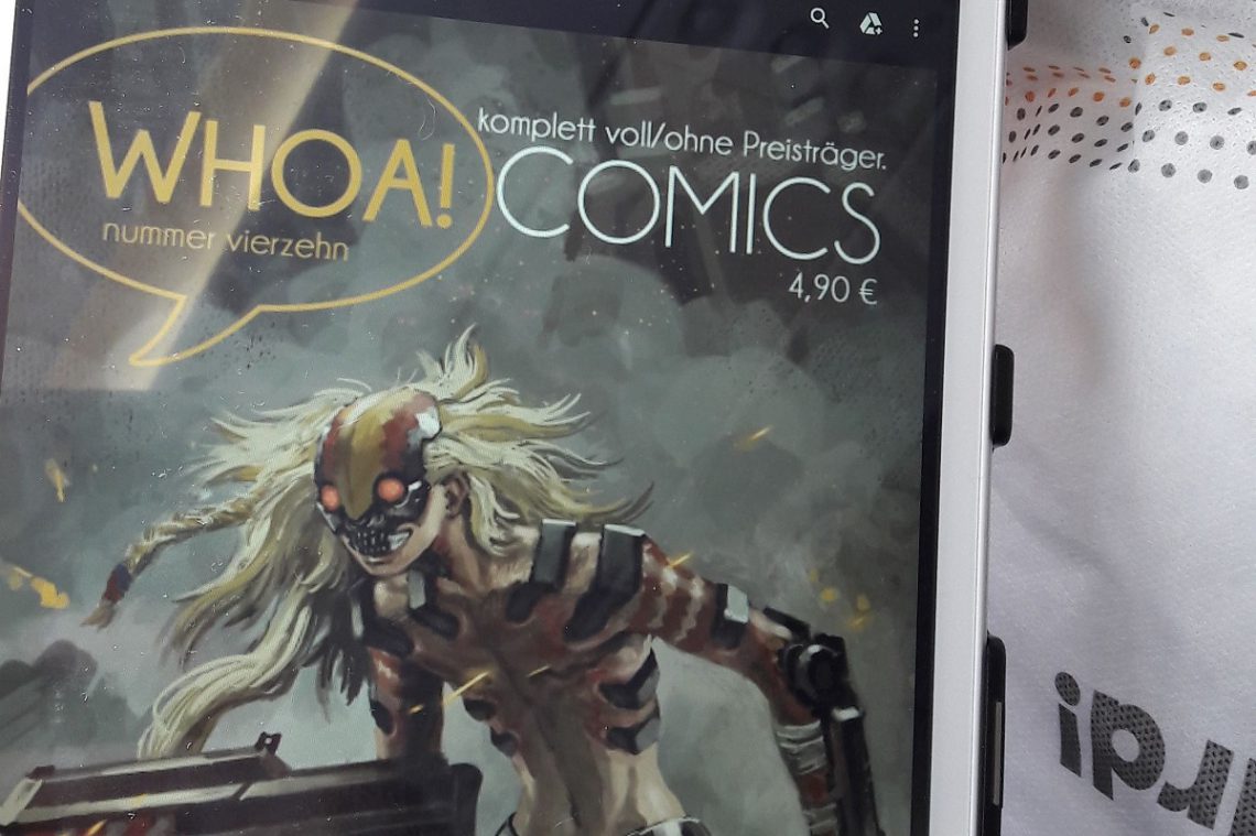 Whoa Comics 14 Titelbild - Comic auf meinem Tablet