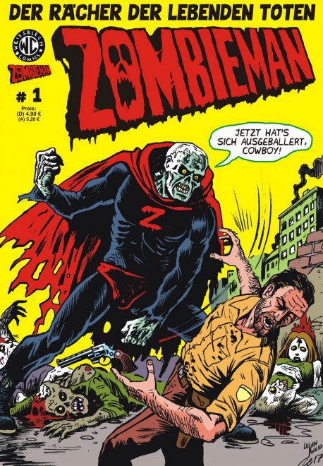 Zombieman 1 Cover zeigt halt den Zombieman