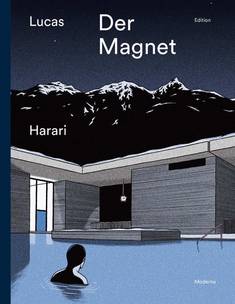 Der Magnet Cover zeigt das Außenbecken der Therme