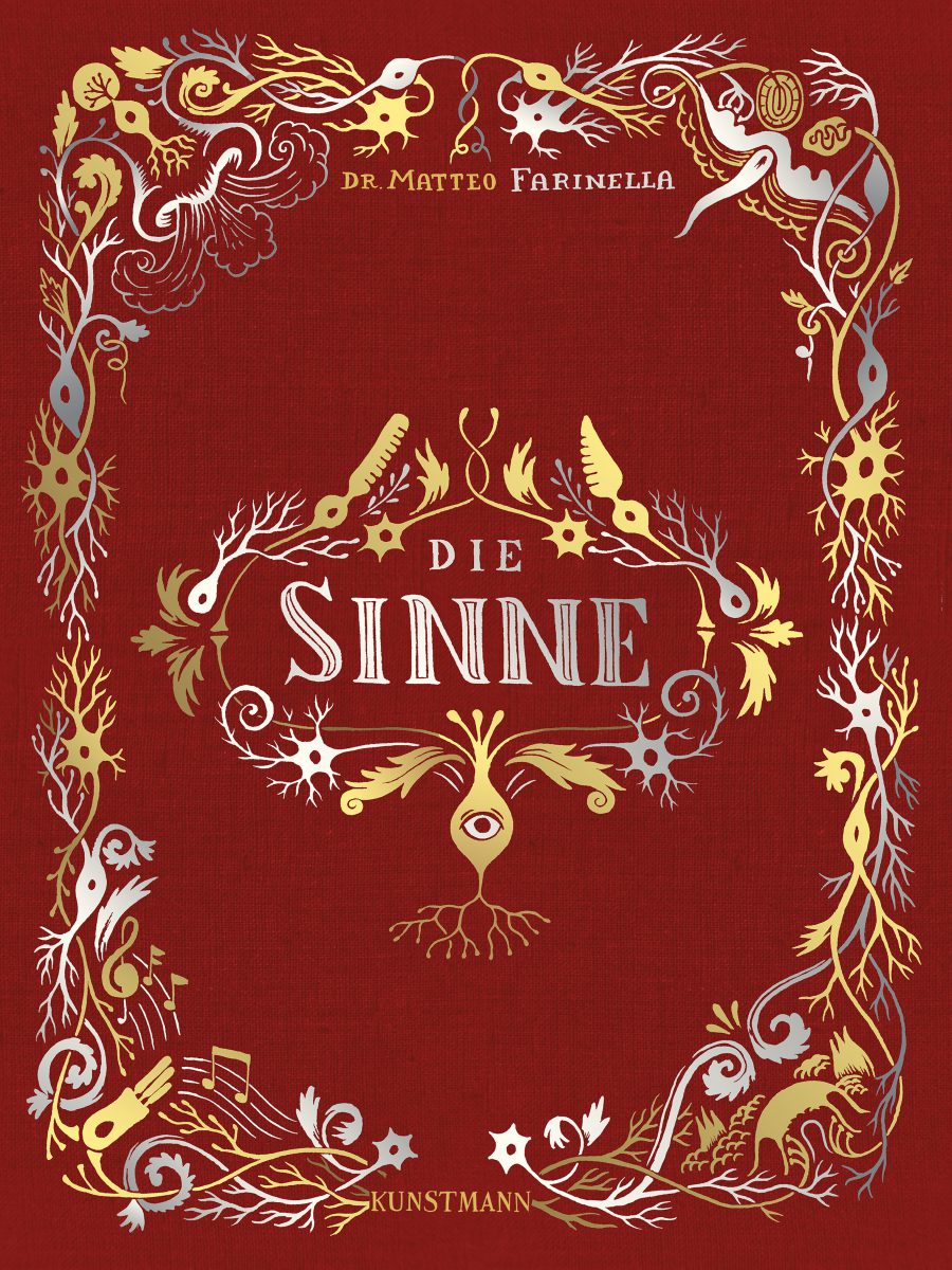 Cover in rot mit goldenen Intarsien