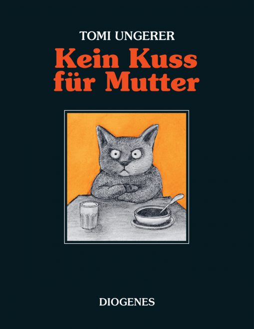 Cover in schwarz, in der Mitte eine Zeichnung eines mürrischen Katers am Frühstückstisch