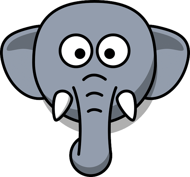 Cartoony Elefantenkopf