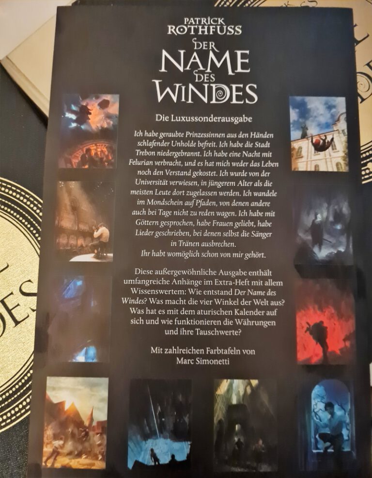 Illustriertes Schmuckstück Der Name des Windes Booknapping
