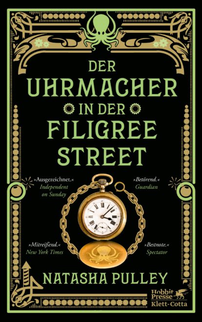 Der Uhrmacher in der Filigree Street Buchcover in schwarz, grün und gold