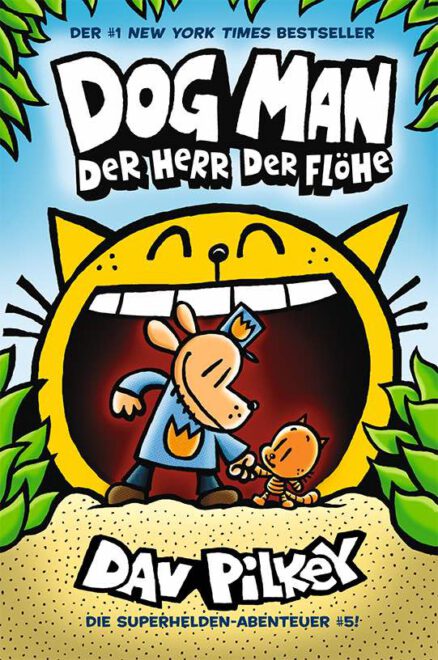 Kindercomics:
Cover des Comics zeigt Dog Man und Klein Petey