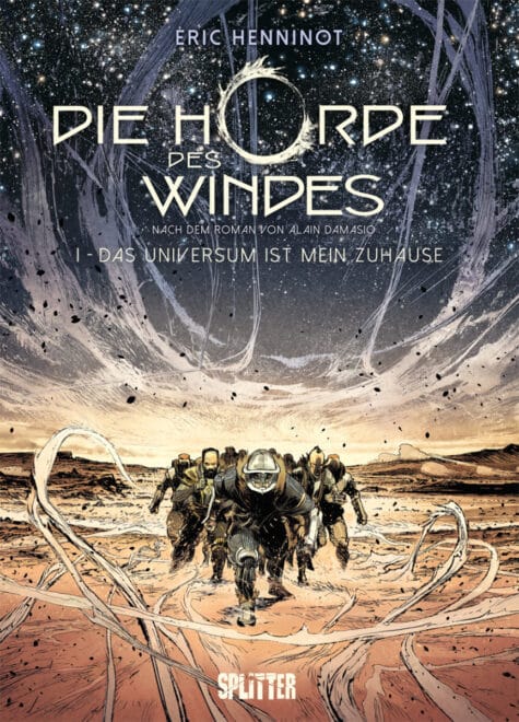 Die Horde des Windes Cover in beige-blau